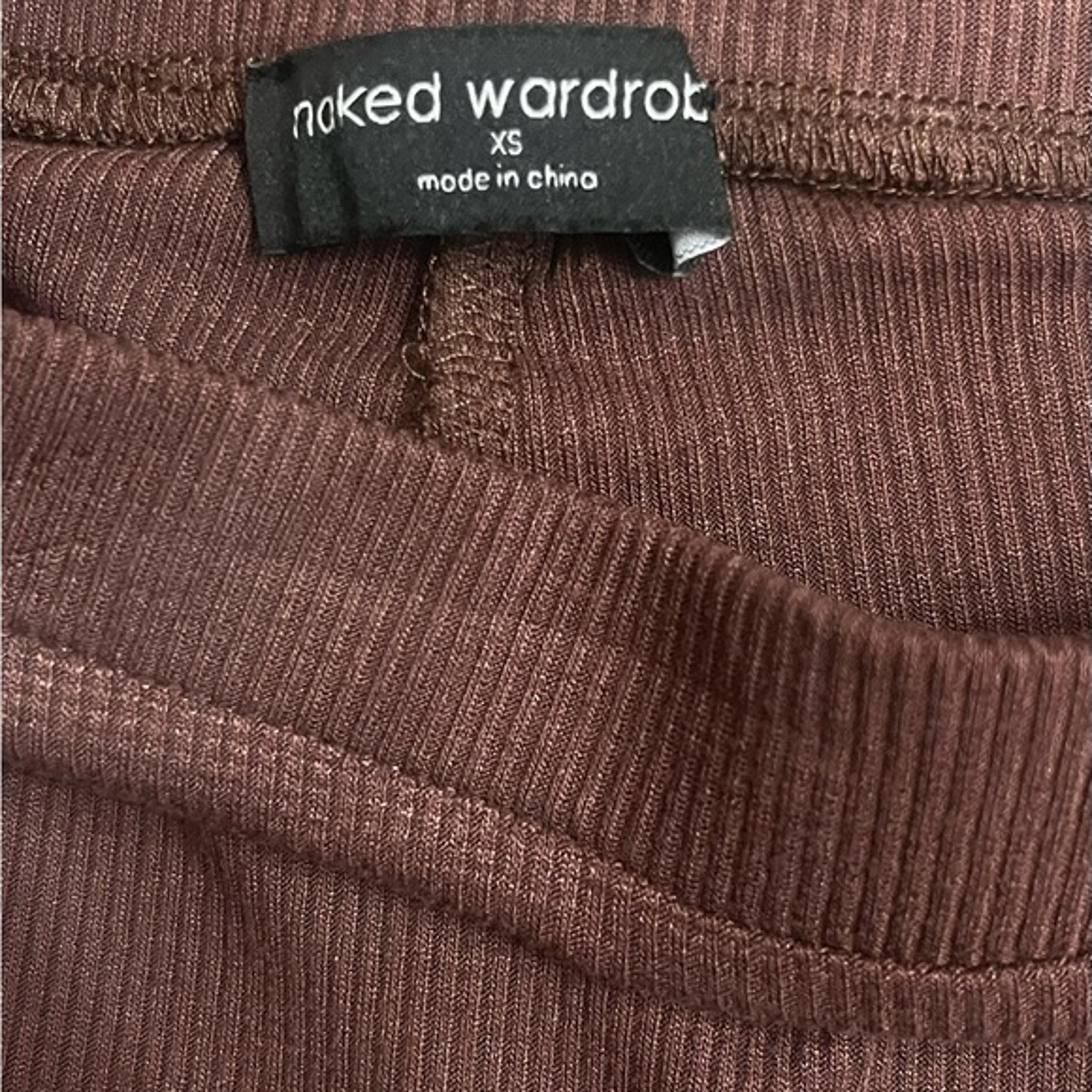 Naked Wardrobe Brown Leggings with Matte Finish