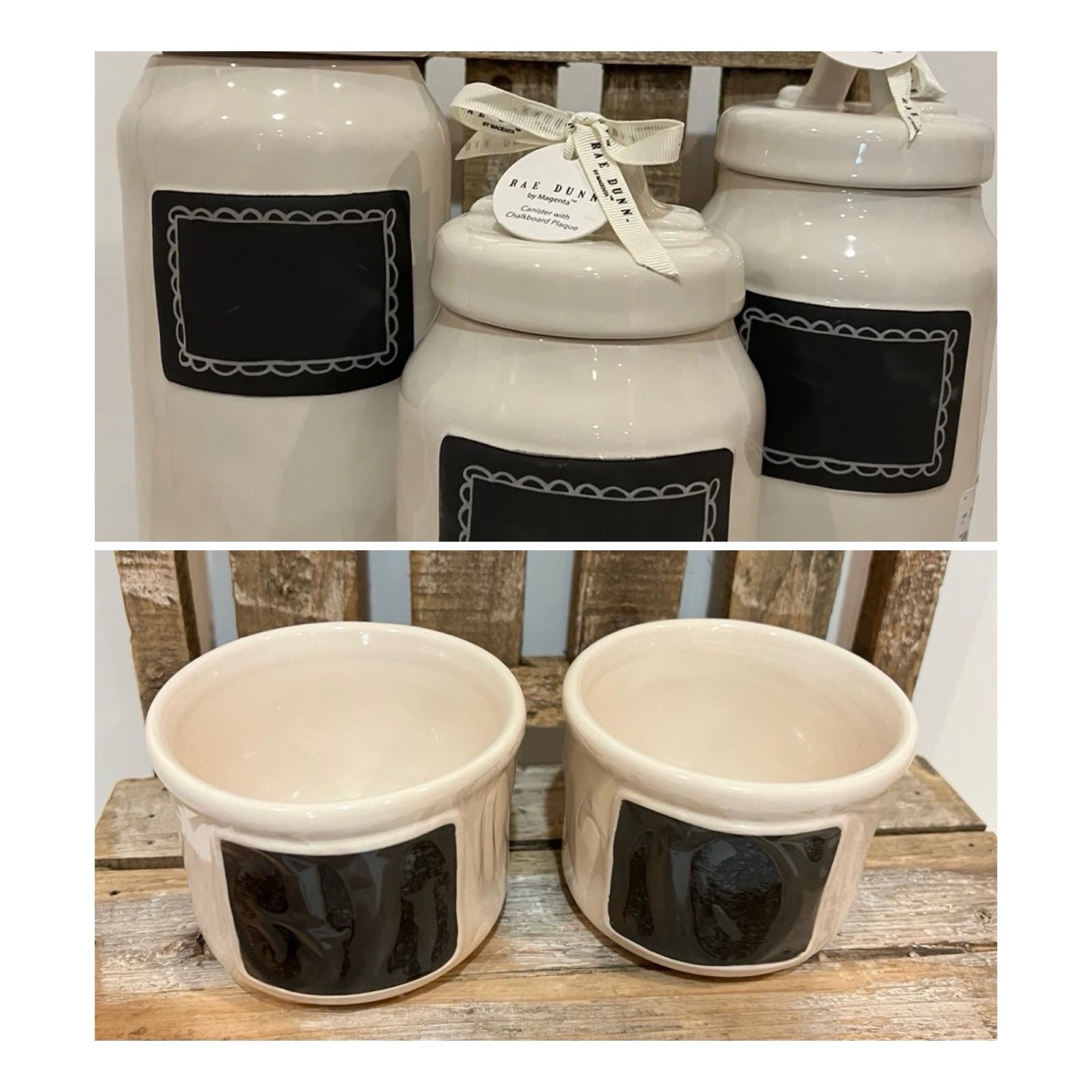 Rae Dunn Take Note Canister/Ramekins Bundle