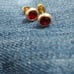 14k Red Garnet Vintage Earrings