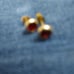 14k Red Garnet Vintage Earrings