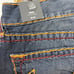 True Religion Bobby Relaxed Baggy Thick Stitch Dark Wash Jeans 40 x 32