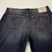 True Religion Bobby Relaxed Baggy Thick Stitch Dark Wash Jeans 40 x 32