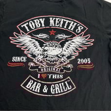 Toby Keith's I Love This Bar & Grill Unisex Size Medium Black Short Sleeve Shirt