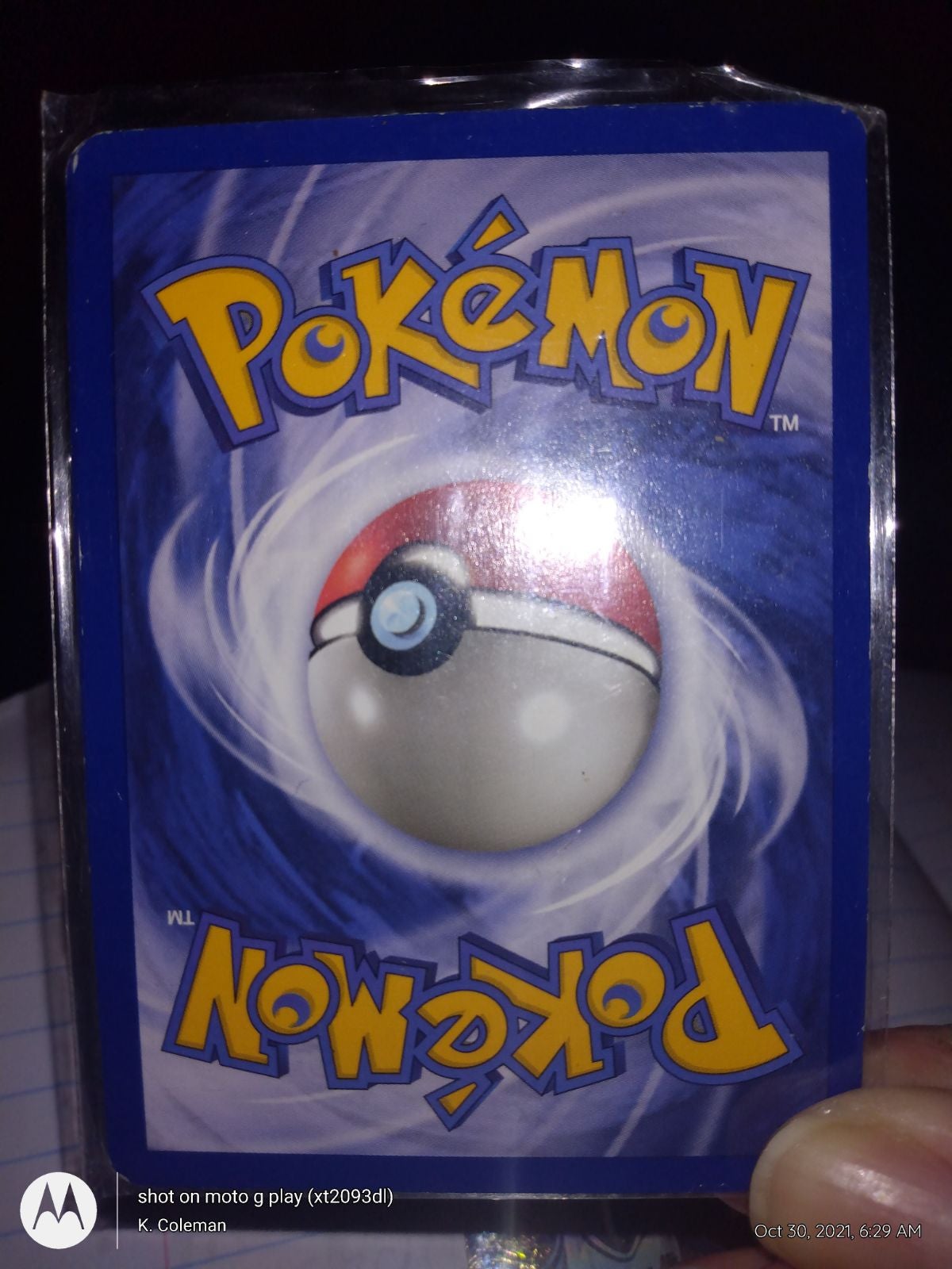 Pokemon trainer card
