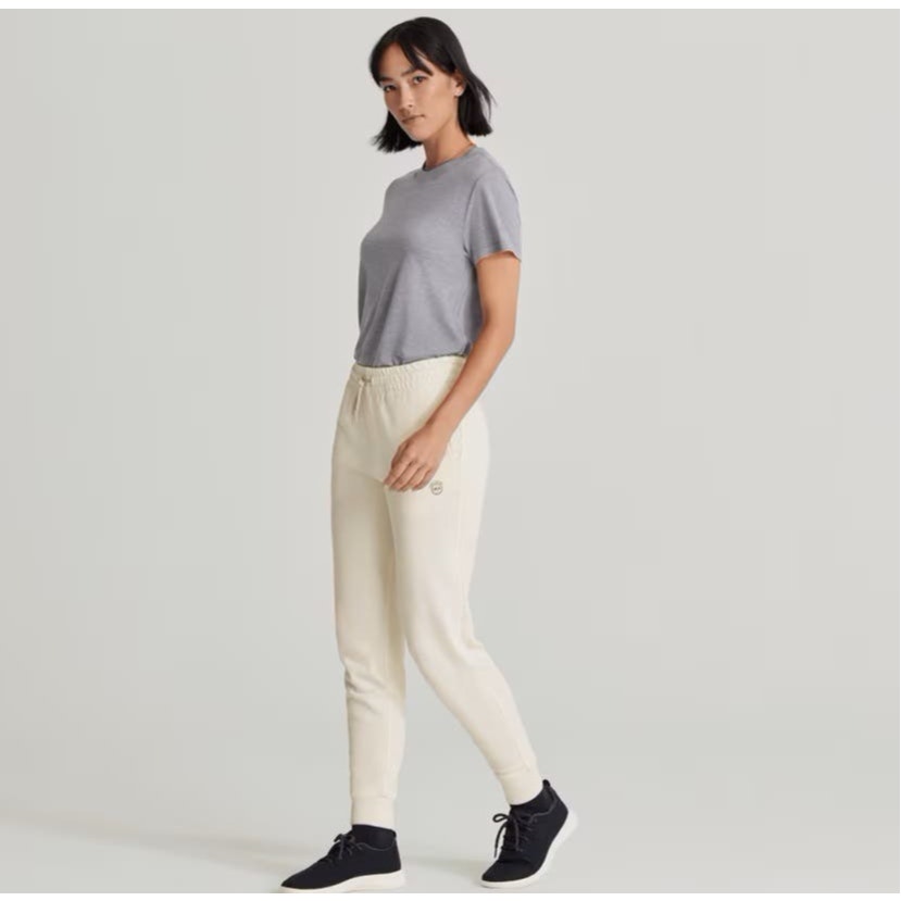 Allbird R&R Pima Cotton Jogger Sweatpant in Cream White size Small