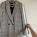 Madewell Caldwell Double Breasted Blazer in Palmyra Plaid Womens Small