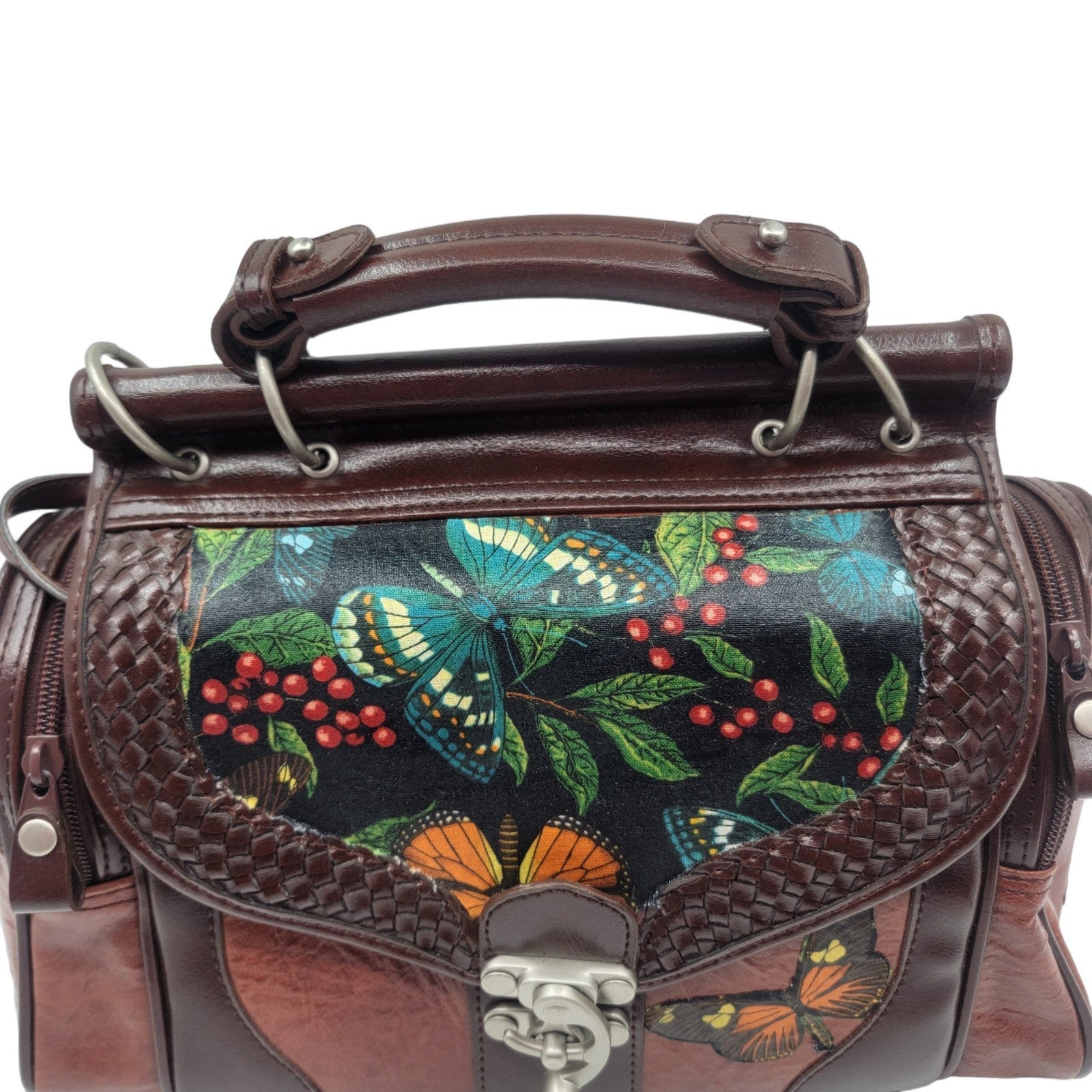 Remixed Marc Chantal butterfly leather handbag