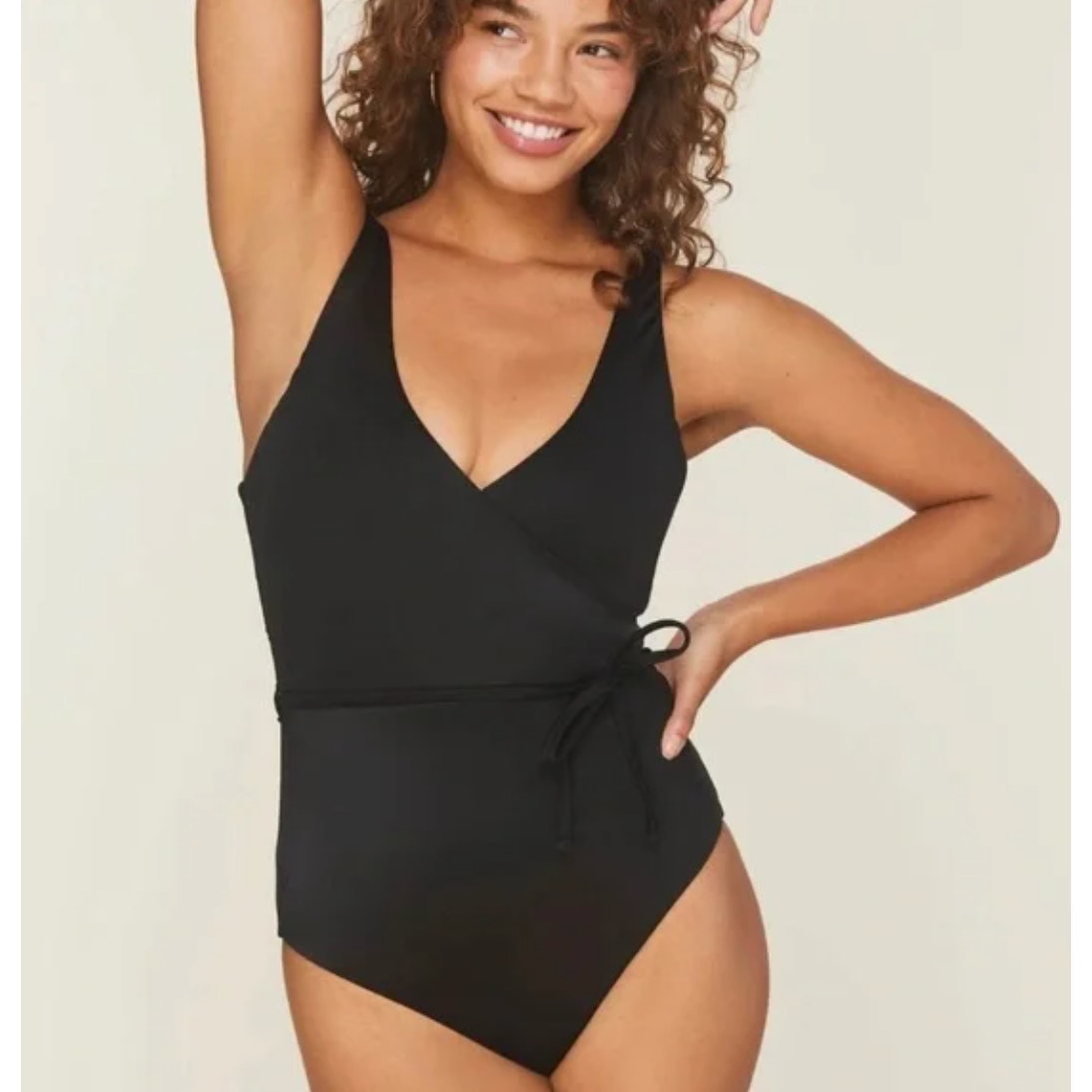 Andie Belmar One Piece Swimsuit Black Size Large NWT Minimalist Resort Beach