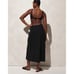 NWT J. Crew Side Tie Beach Skirt L Black Cover Up Midi Swim Travel BX636 J.Crew