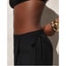 NWT J. Crew Side Tie Beach Skirt L Black Cover Up Midi Swim Travel BX636 J.Crew