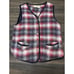 Vintage Crossroads Plaid Vest Cottagecore Button Up Sleeveless Top Small