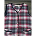 Vintage Crossroads Plaid Vest Cottagecore Button Up Sleeveless Top Small