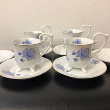 elegancy fine porcelain coffee set 10 ps