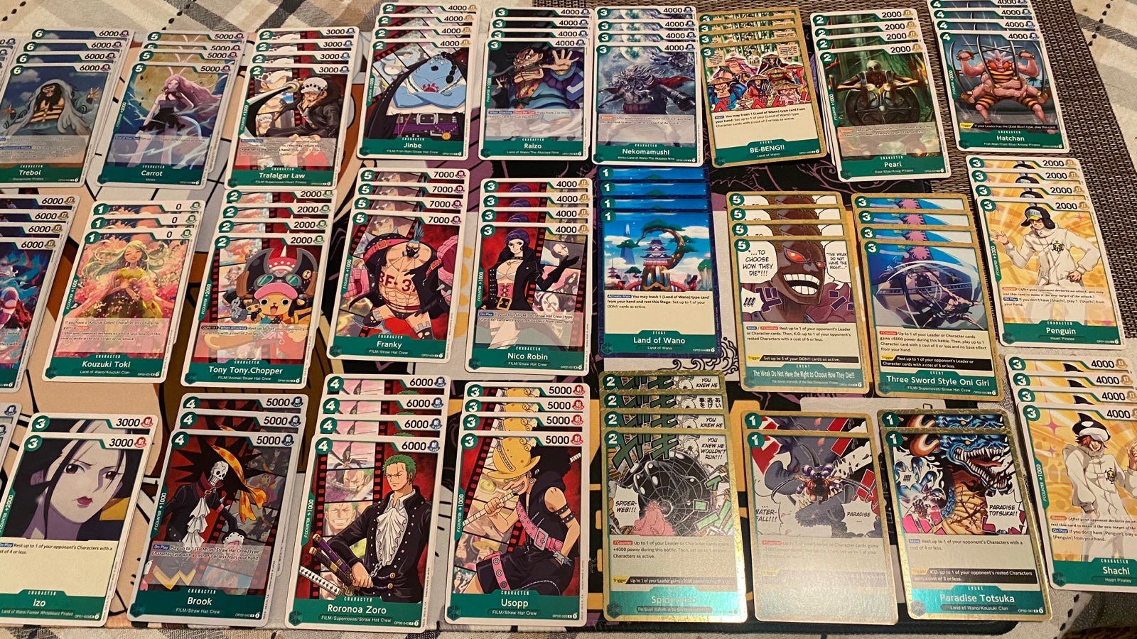 One Piece TCG GREEN Film / Wano Deck 122 cards 25 playsets