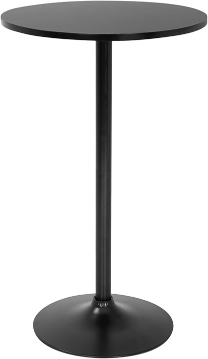 Table Round Bistro Bar Table for Home and Kitchen Dining Black