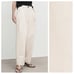 NWT. Massimo Dutti Cream Cotton Twill Pants with Double Darts. Size 6.