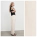 NWT. Massimo Dutti Cream Cotton Twill Pants with Double Darts. Size 6.