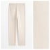NWT. Massimo Dutti Cream Cotton Twill Pants with Double Darts. Size 6.