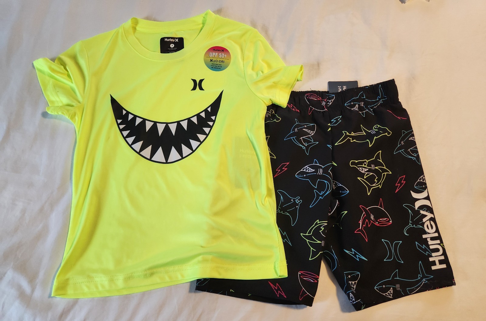 NWT Boys Hurley swim set size 7