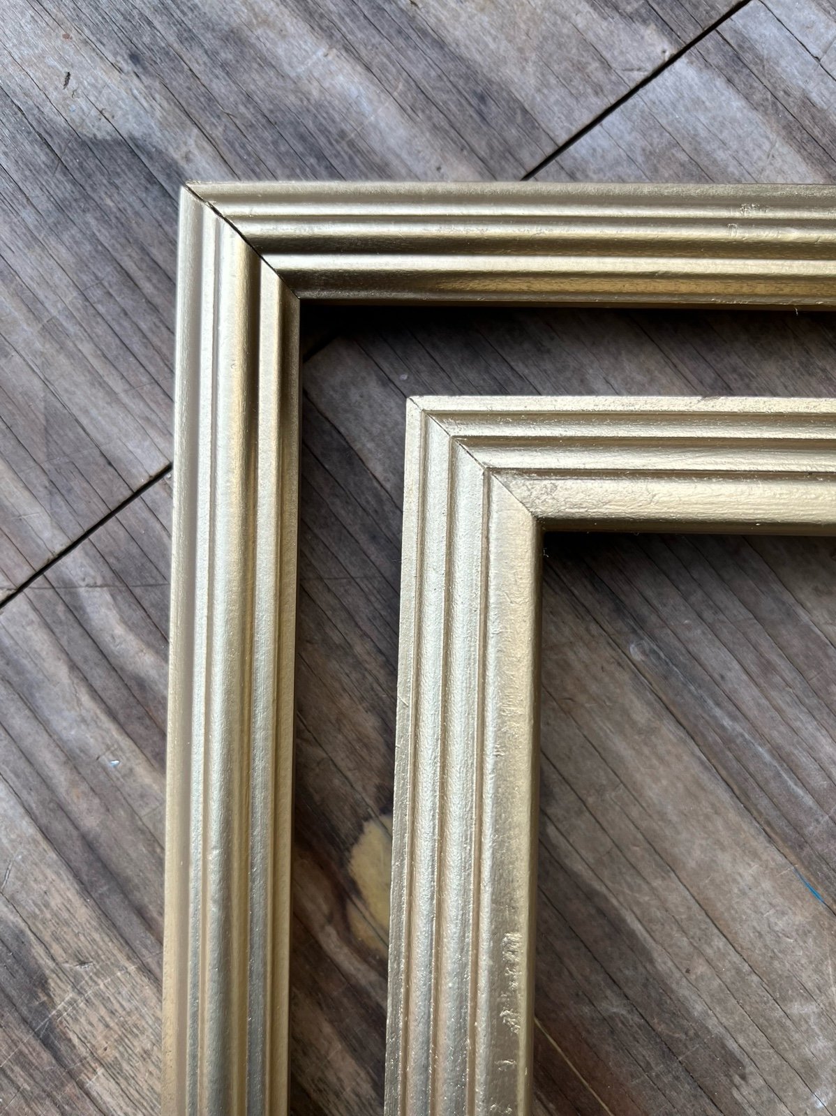 14 X 18 Shabby Chic Beveled Fluted Gold Ornate Empty Wood Picture Art Frames