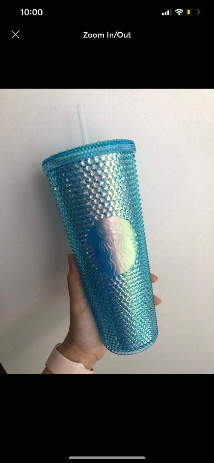 SALE - Starbucks Blue Iridescent Studded