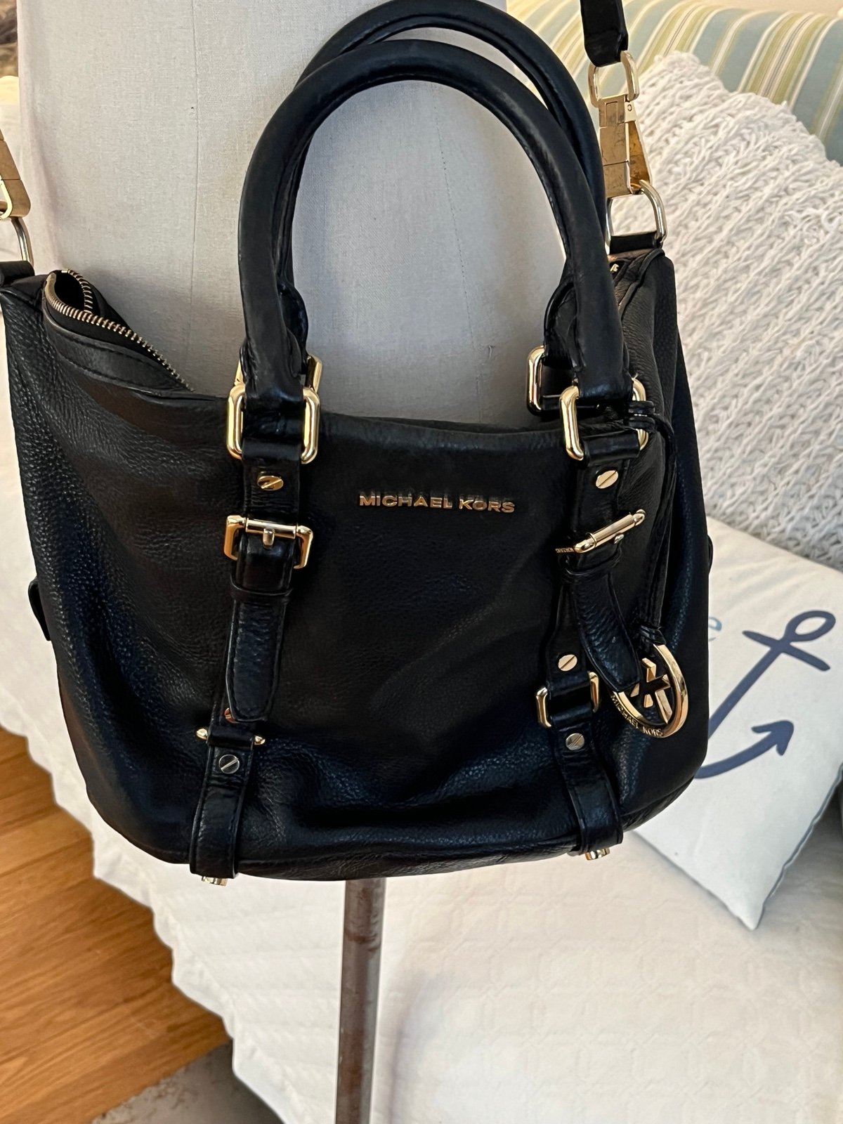Michael Kors black leather bag