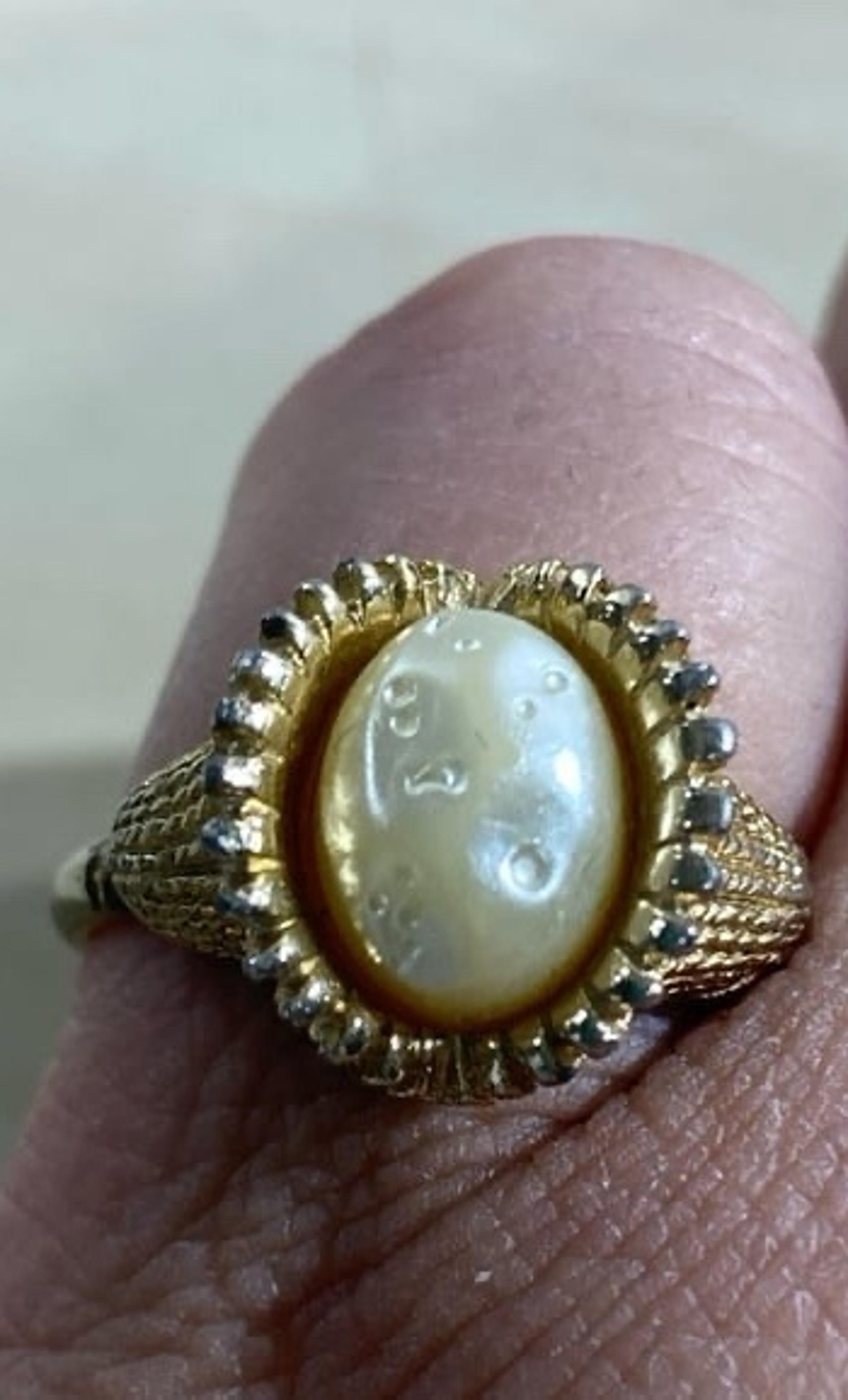 Sara Coventry Pearl Ring Adjustable Size