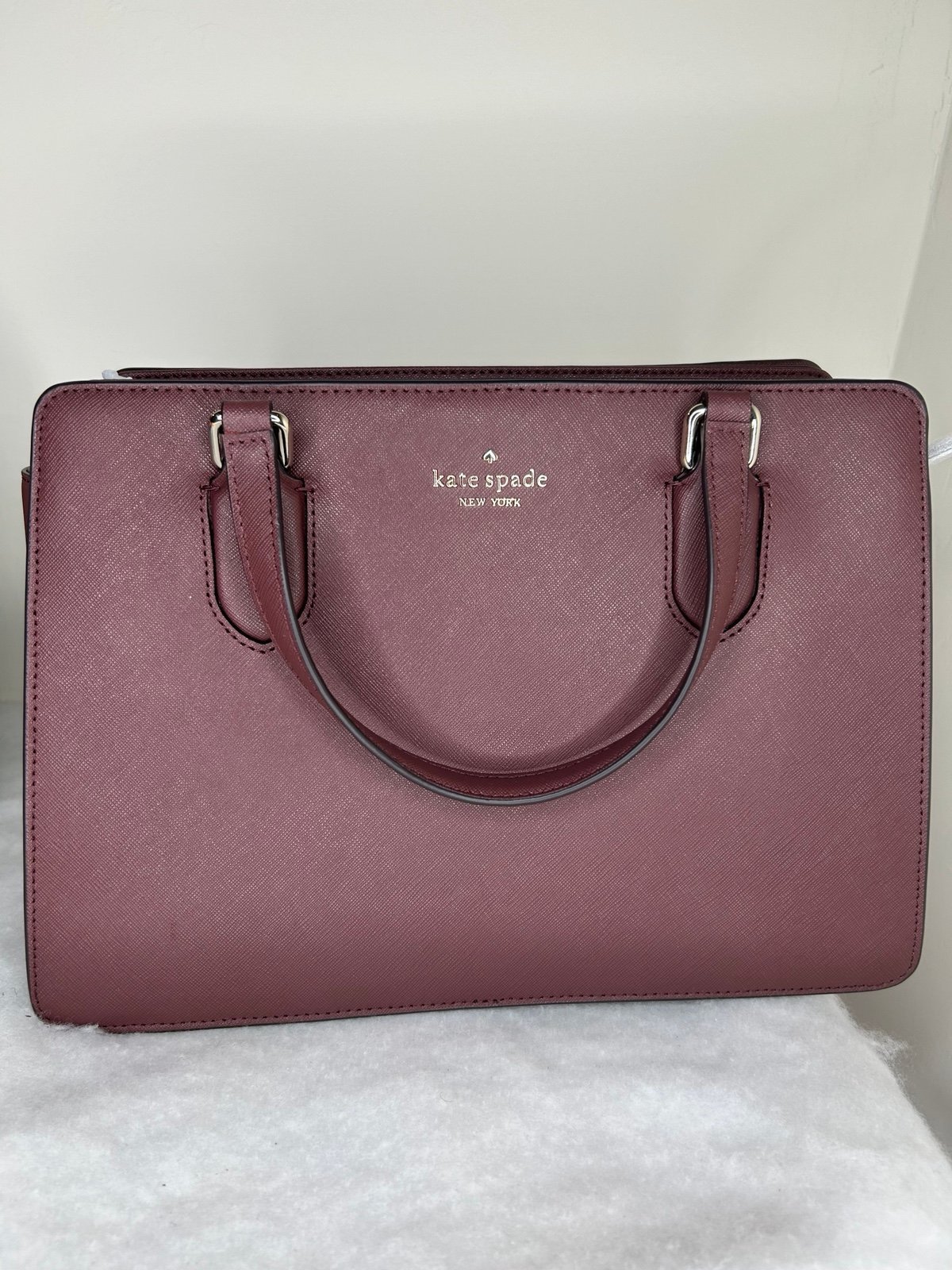 Kate Spade Laurel Way Reese Satchel Purse Cherrywood