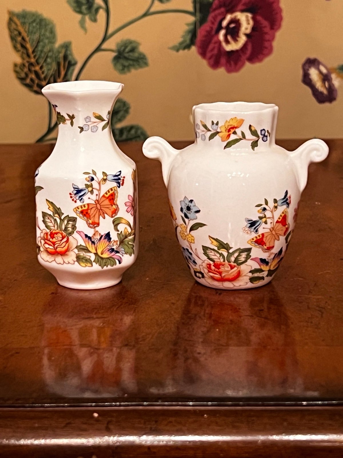 Vintage Aynsley Cottage Garden Bud Vases