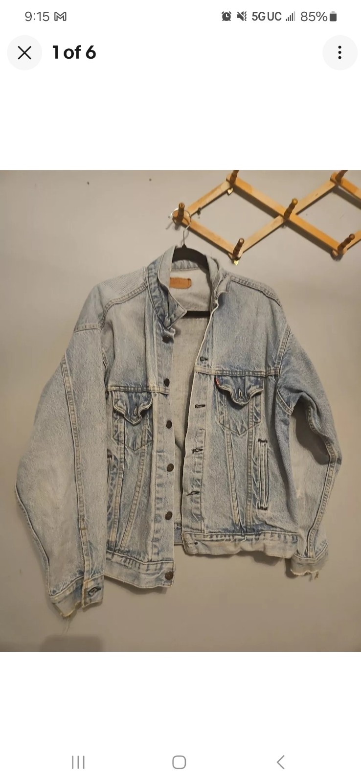 1980s levi jean jacket vintage