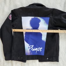 Prince NC2U Black Panel denim Jacket size Large