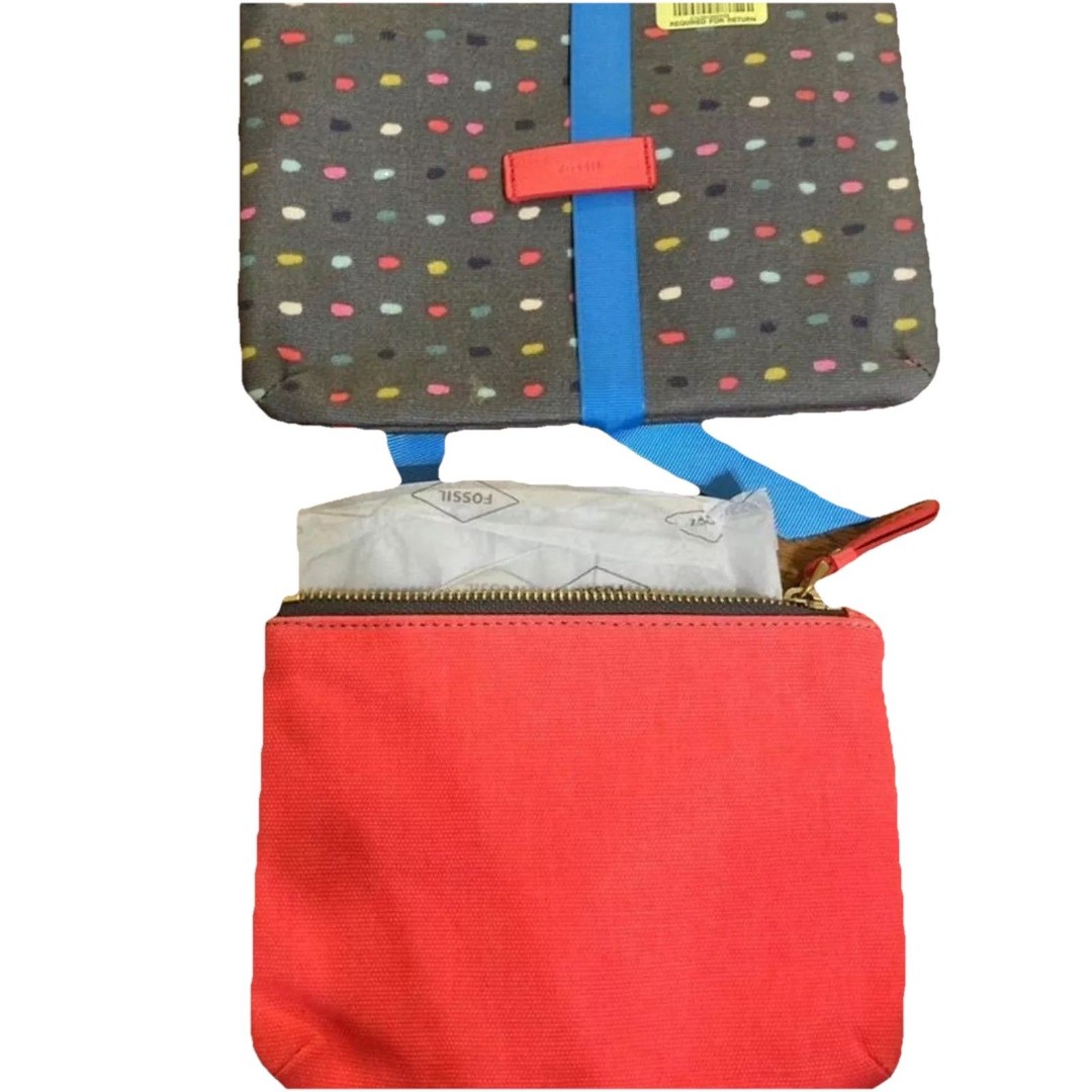 NWT Y2K Fossil Keely Double Pouch - Dot