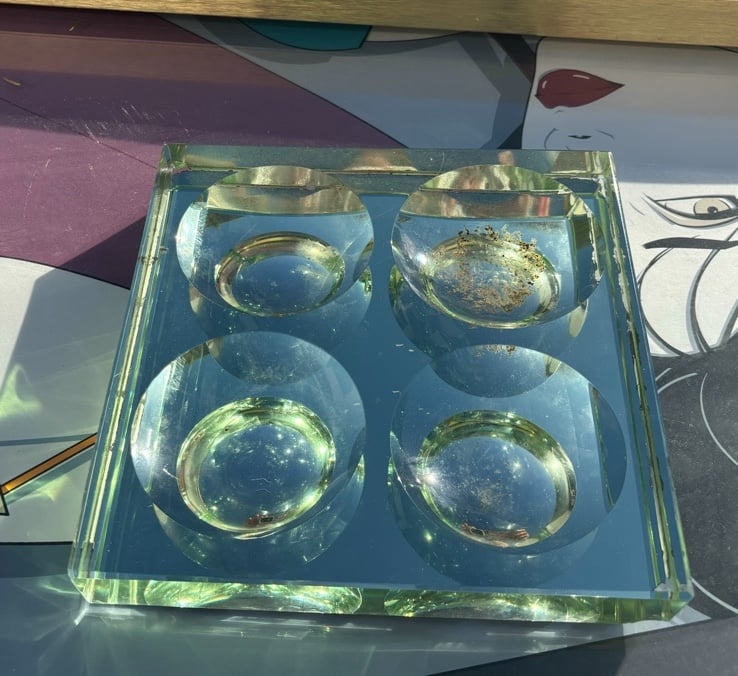 JEAN LUCE Mirrored Glass Catchall Deco 1920s