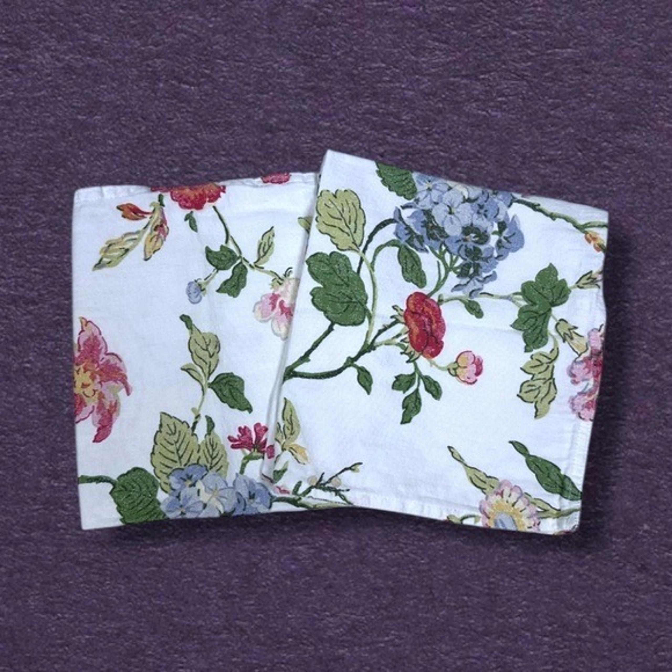 Vintage 90s Lauren Ralph Lauren Belle Harbor Printed Floral Kitchen Towel Set
