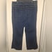 Spanx Jeans Wide Flare Leg High Rise Asymmetrical Fray Hem Dark Wash Sz 2x