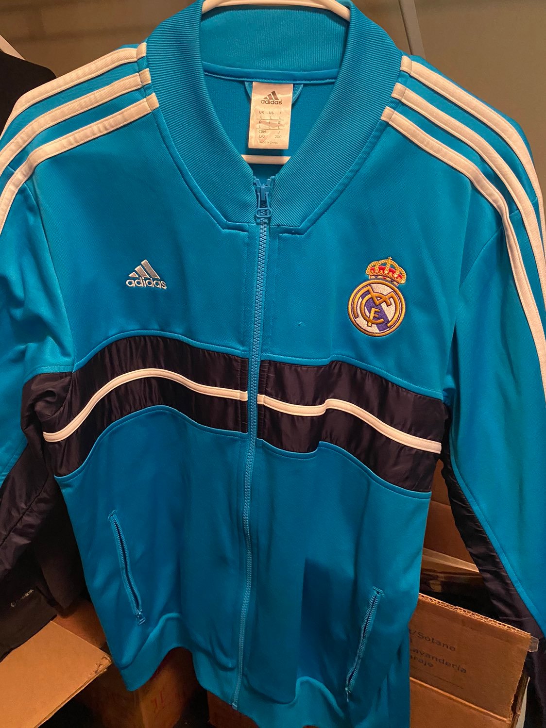 Adidas Real Madrid Travel Jacket in Blue