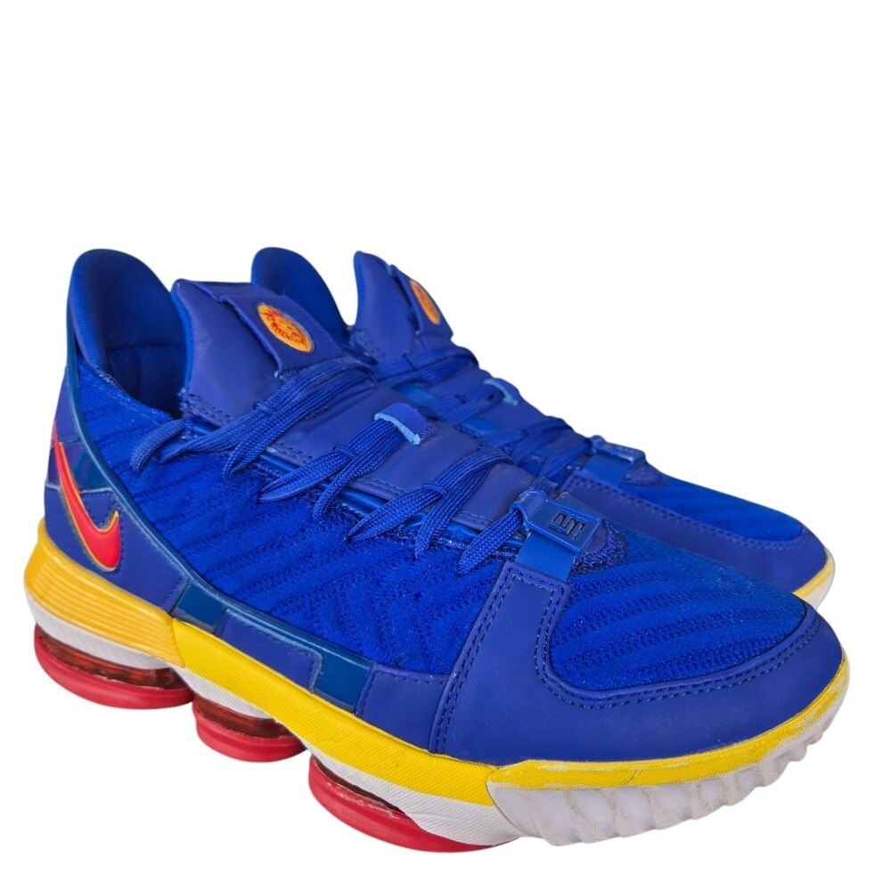 Mens Blue Red Yellow Nike LeBron 16 Superman SuperBron Blue Shoe Size 7