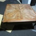 VTG 80'S SOLID WOOD COFFEE TABLE, STAINED OAK, GREAT DIY PROJECT