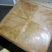 VTG 80'S SOLID WOOD COFFEE TABLE, STAINED OAK, GREAT DIY PROJECT