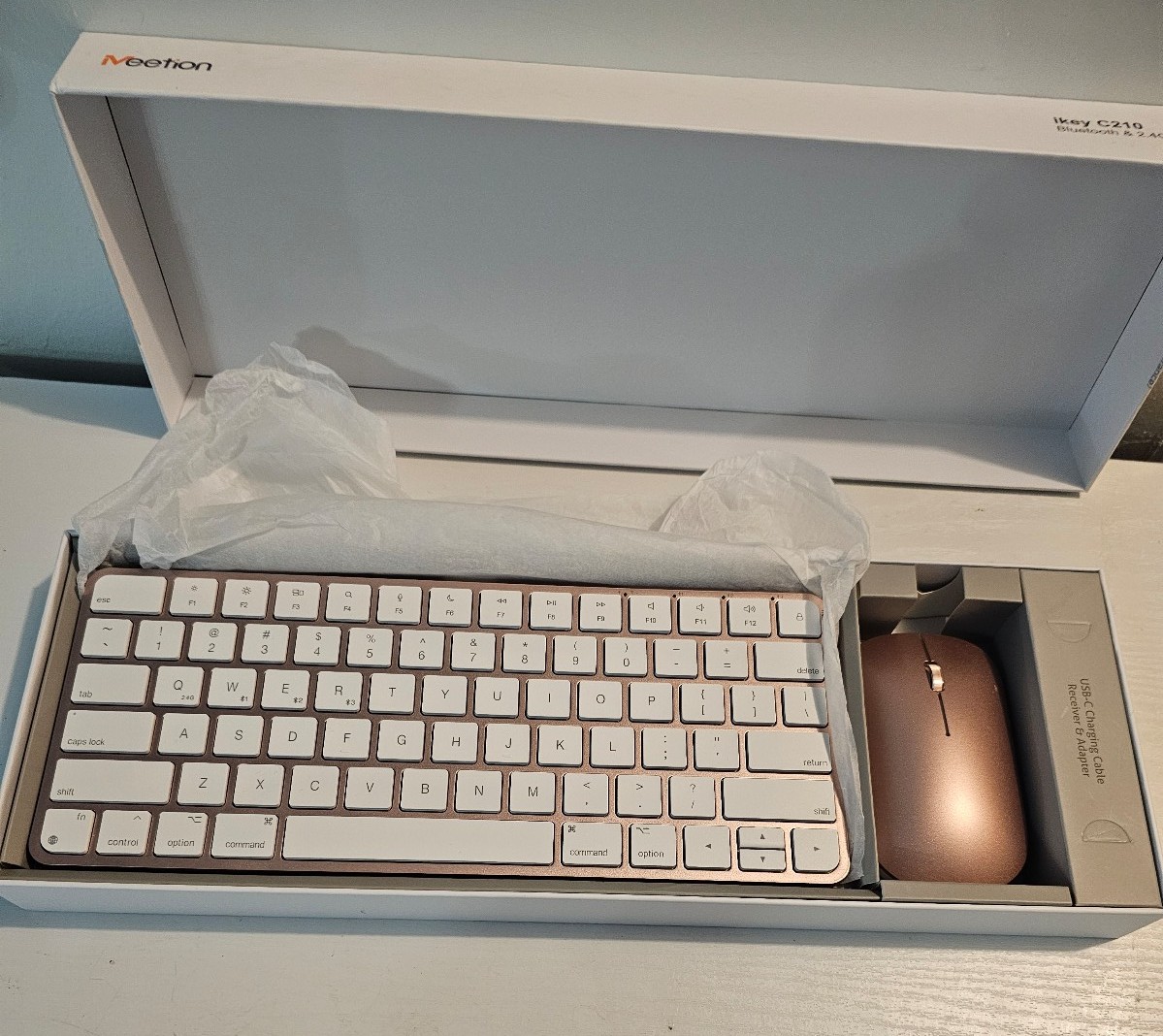 Meetion iKey C210 Wireless Keyboard and Mouse Bluetooth