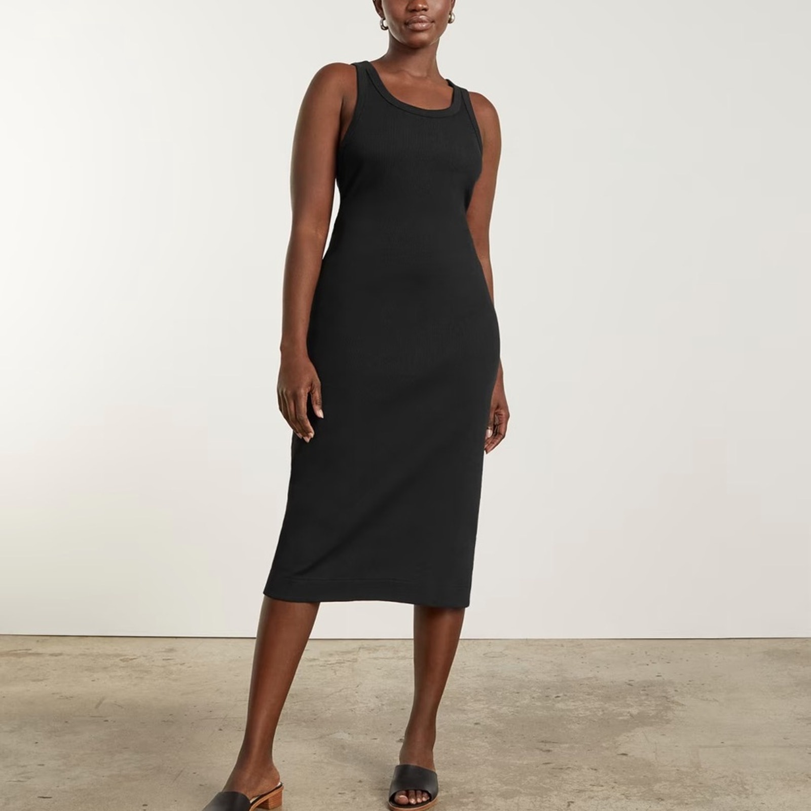 Everlane The Ribbed Tank Dress in black Size S
