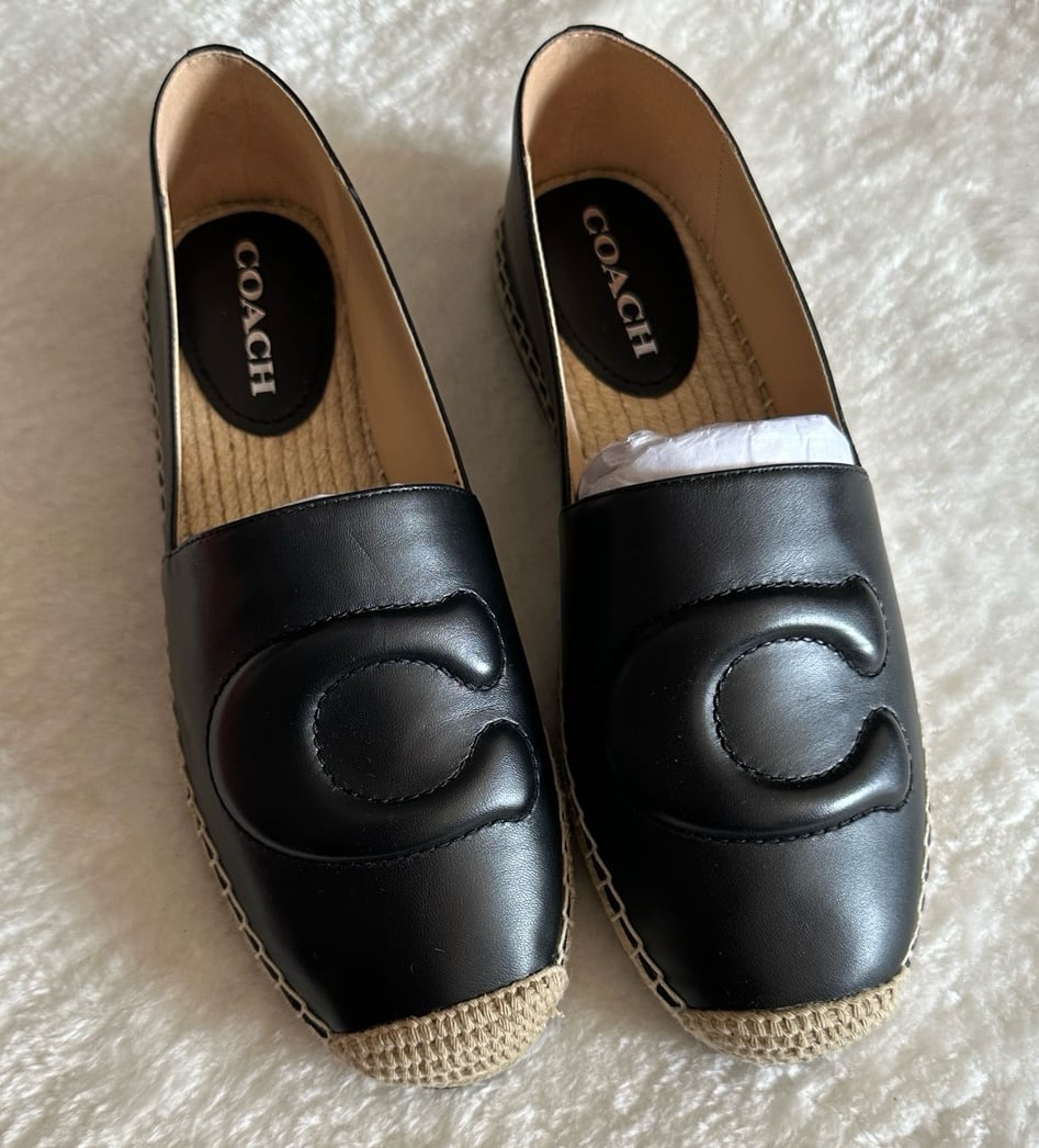 Coach Cruz Leather Espadrille Brand New Size 9
