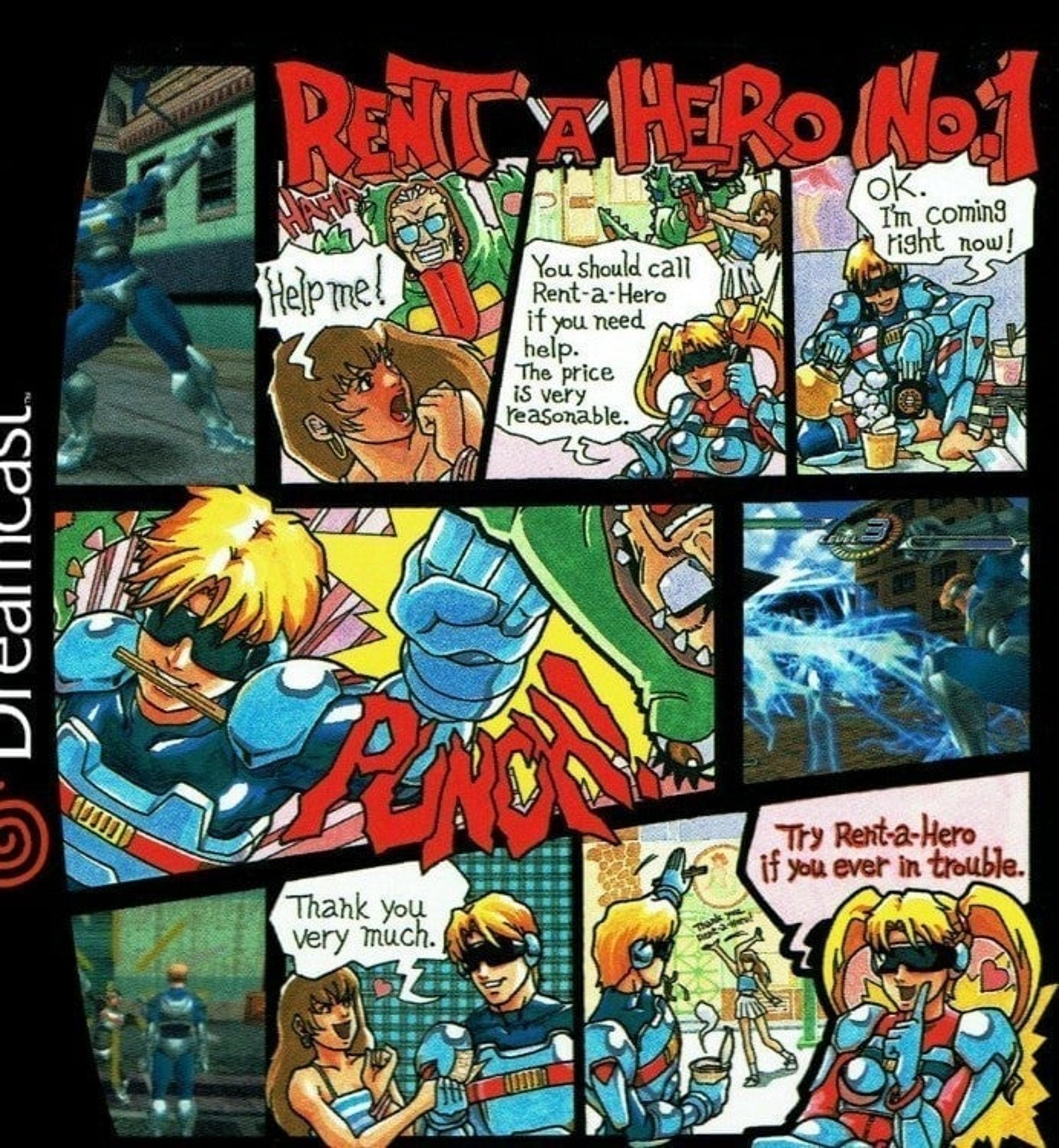 Rent-A-Hero No.1 English translation Dreamcast game