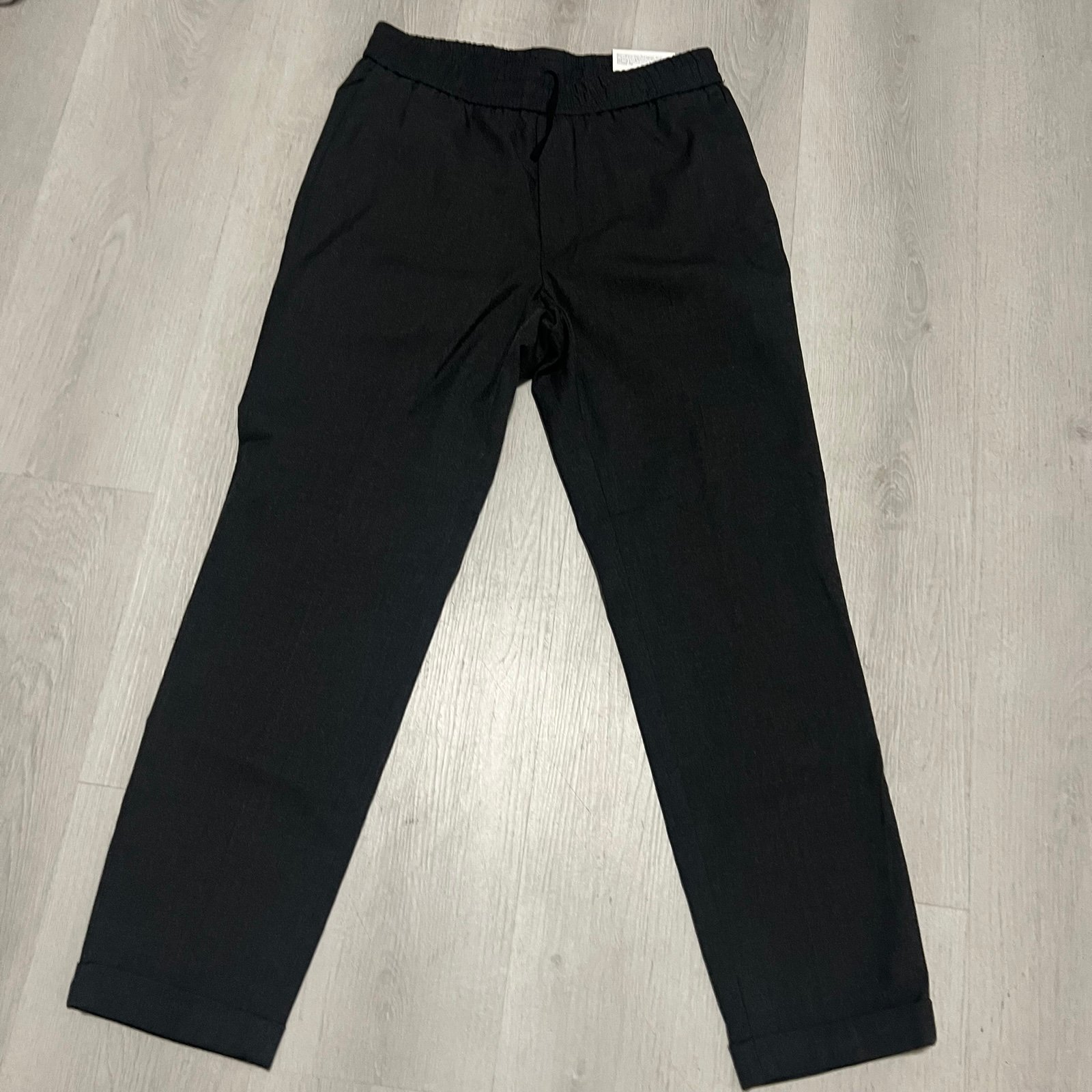 H&M Men’s Slim Fit Gray Crop Pull Up Trouser Pants NWT Pockets Business Casual