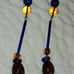 Antique Georgian to Victorian topaz bead, blue Jade bead & topaz cracker bead ea