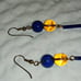 Antique Georgian to Victorian topaz bead, blue Jade bead & topaz cracker bead ea