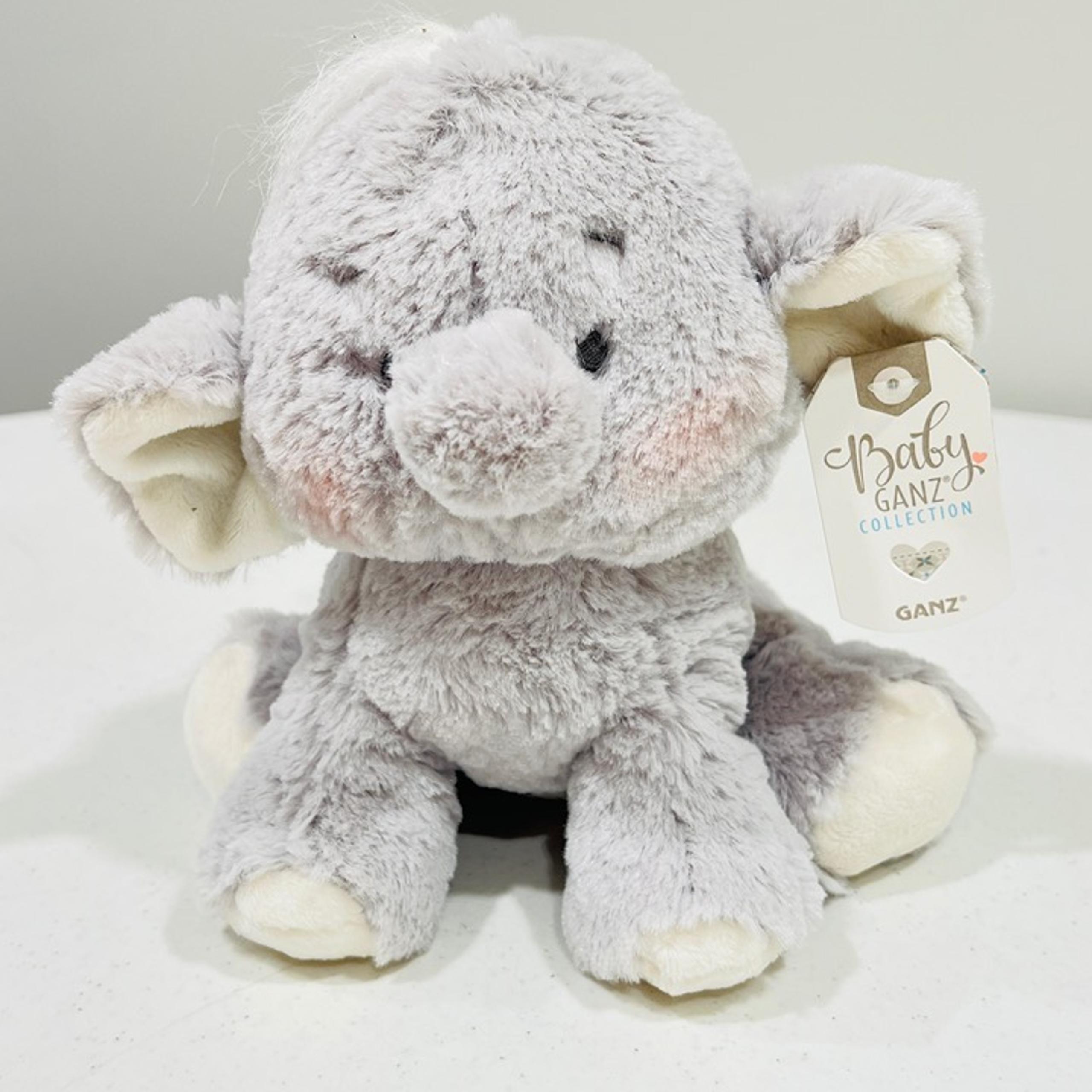 Baby Ganz Collection Girl Boy 8" Plush Stuffed Animal Gray Emerson Elephant