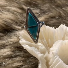 VINTAGE - Native Turquoise & Sterling Ring