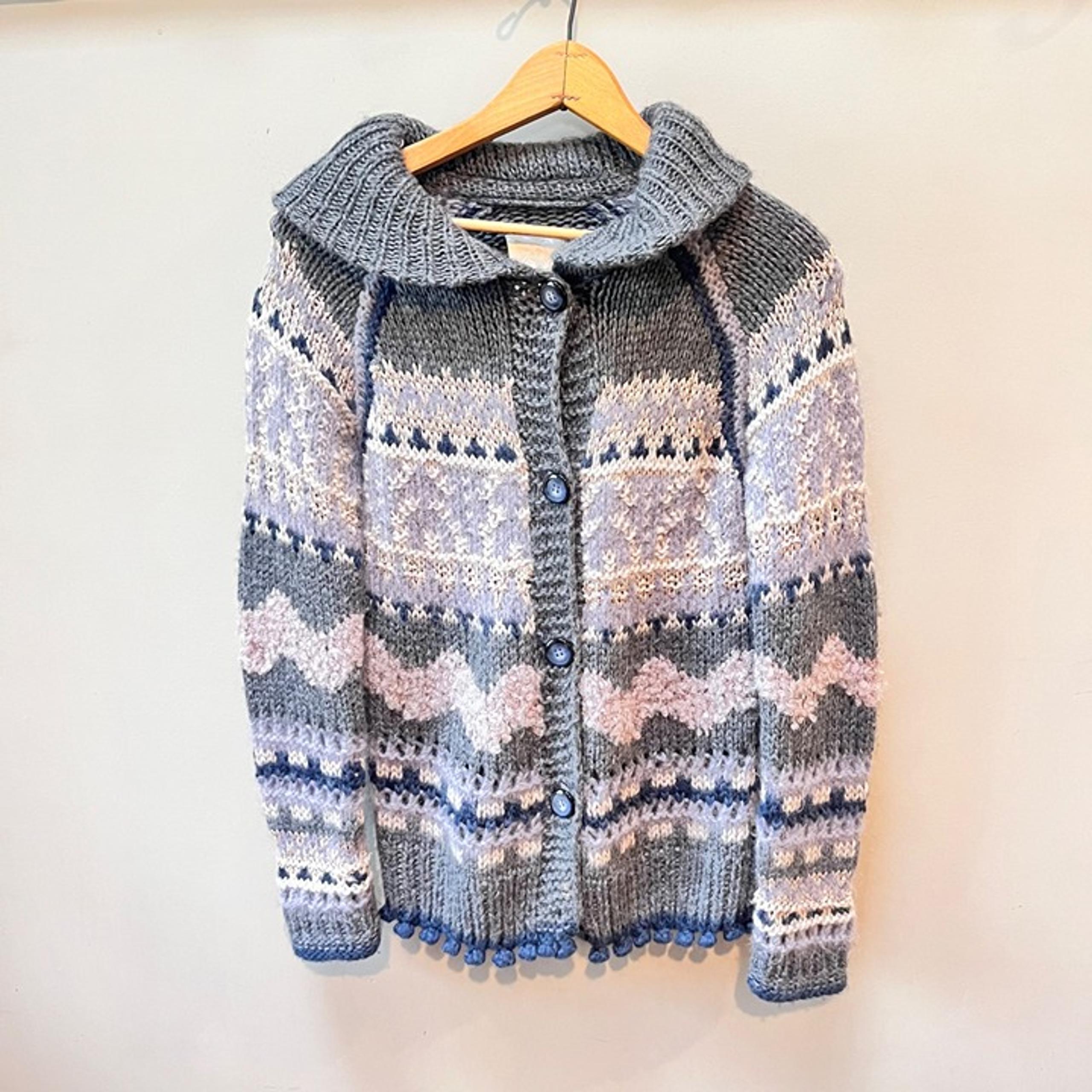 Rebecca Taylor Wool Mohair Blend Fair Aisle Cardigan Knit Sweater- Size S