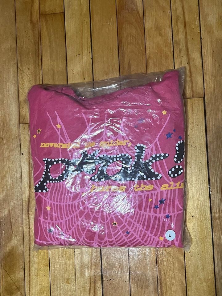 PINK spider hoodie